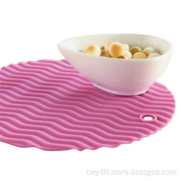 Food Grade Silicone Pot Holders with Wave Design, Easy to Wash